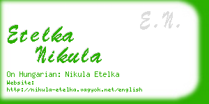 etelka nikula business card